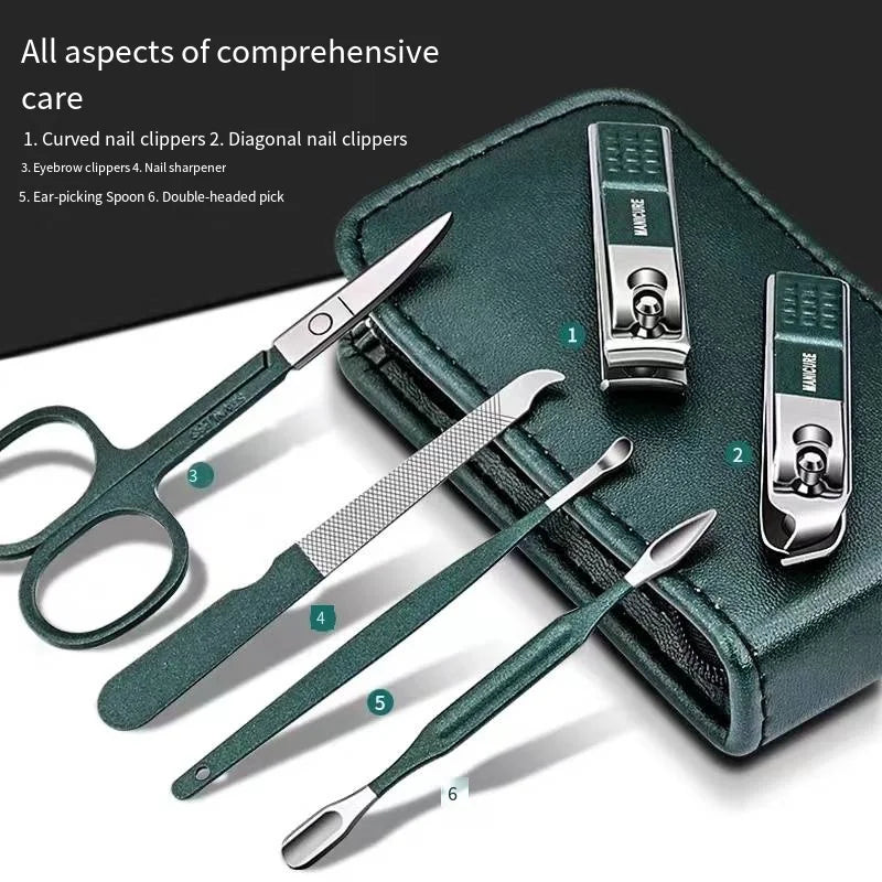 Nail Scissors Set Household High End Mens And Womens Special Nail Clippers Manicure Beauty Tools 6 Piece Portable Household fabbinventora.com