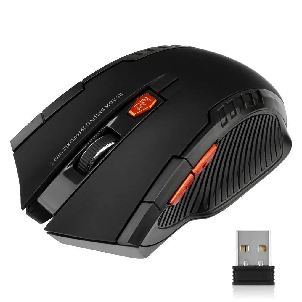 2.4G Wireless Mouse 1600DPI Optical Mouse Gamer for Computer 6 Buttons Wireless Mice with USB Receiver for PC Laptop Accessories fabbinventora.com