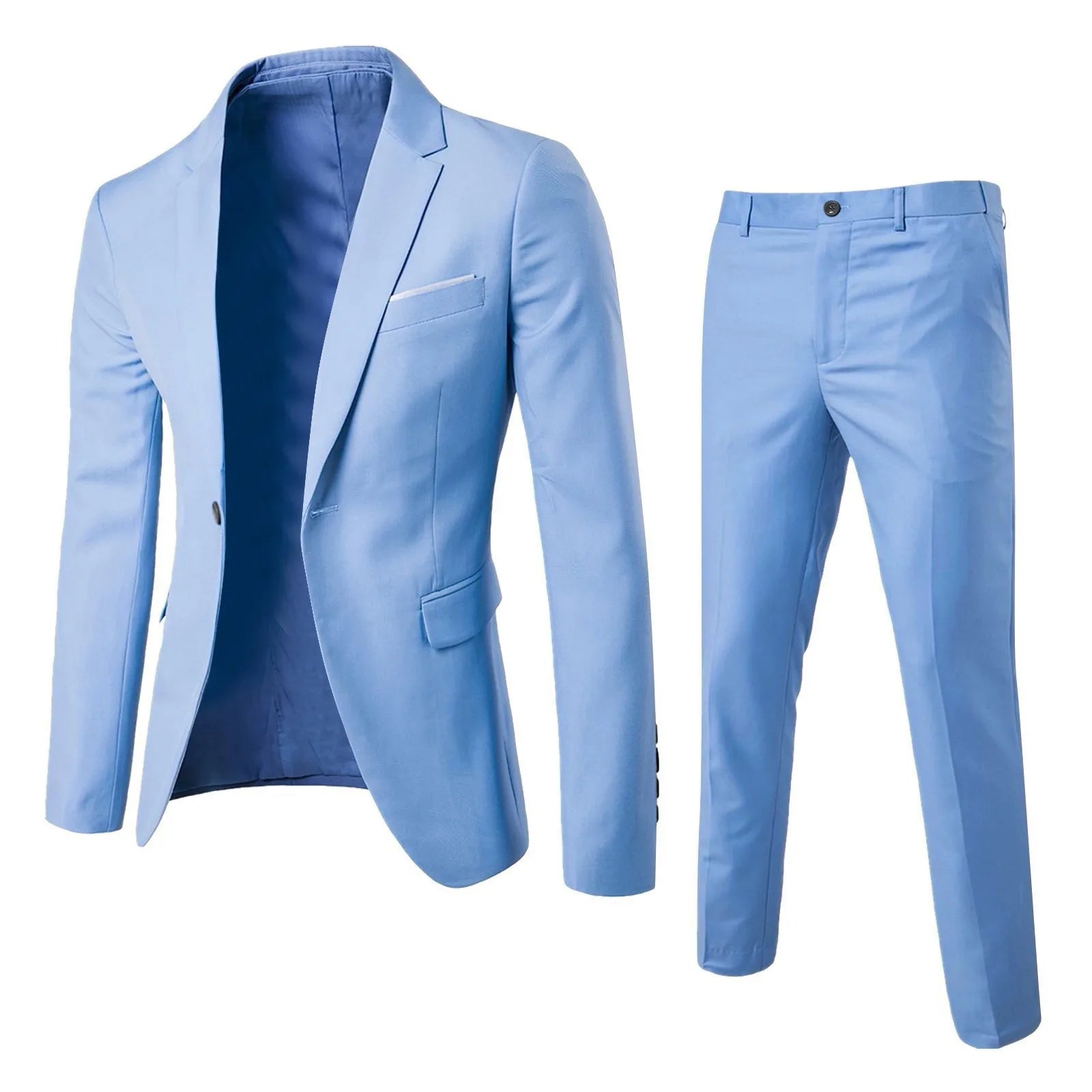 Men's Suit Set Business Formal Two-piece Set Slim Fit Small Suit Jacket Western Pants Wedding Dress Groomsman Suit fabbinventora.com