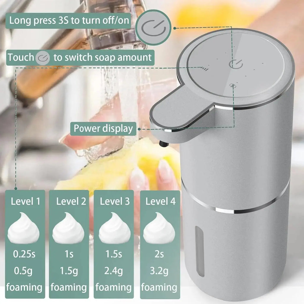 Soap dispenser for bathroom kitchen 380ml Touchless Sensor Smart Washing Hand 4 Level Adjustable automatic Foam Soap Dispenser fabbinventora.com