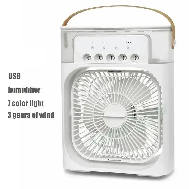 New 3 In 1 Fan AIr Conditioner Household Mini Air Cooler LED Night Light Portable Humidifier Air Adjustment Fan Office Home Fan fabbinventora.com