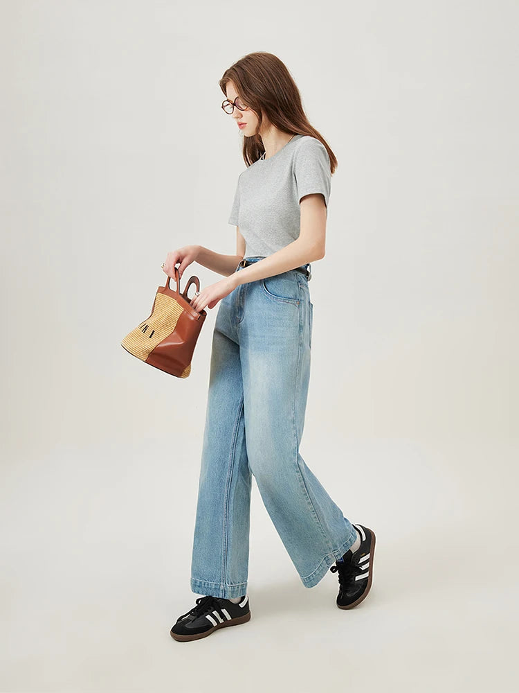 4 Colors Women Round Neck Casual Grey Summer T-Shirt Black Cotton Square Neck Short Sleeve Elastic Tees