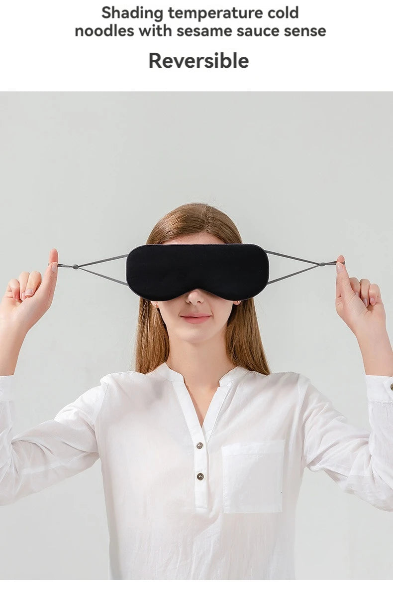 Sleeping Eye Mask Korean Style Ice Silk Warm And Cool Dual Use Adjustable Travel Light Blocking Breathable Eye Mask fabbinventora.com