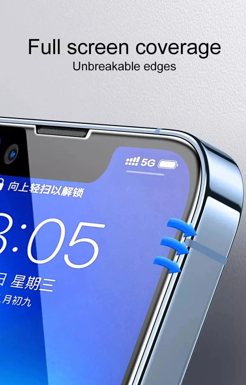 1-4PCS 9D Protective Glass For iPhone 16 15 11 12 13 14 Pro Max 15Plus Screen Protector For iPhone XR X XS MAX Tempered Glass fabbinventora.com