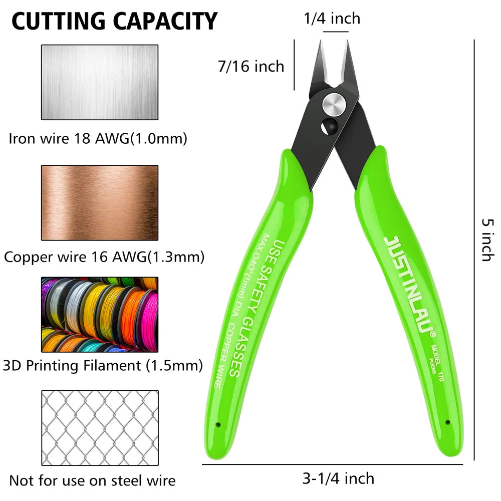 1Pc Universal Pliers Multi Functional Tool Electrical Wire Cable Cutters Cutting Side Snips Flush Carbon Steel Nipper Hand Tools fabbinventora.com
