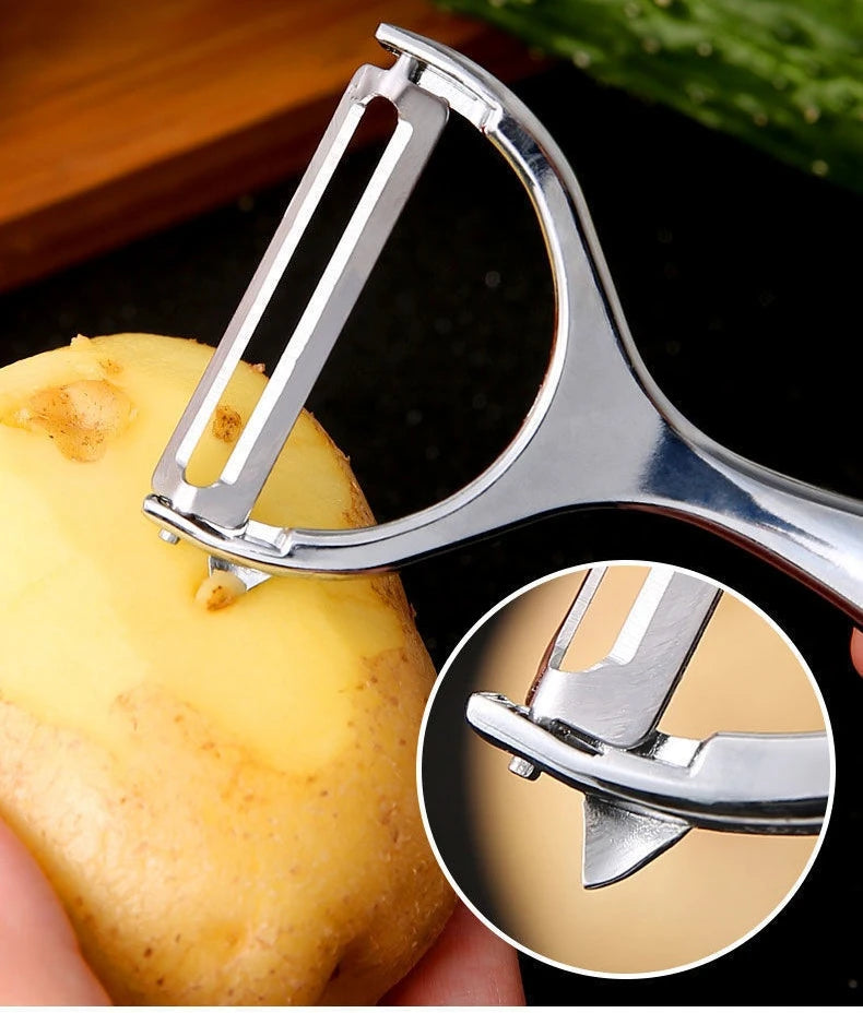 1PC Stainless Steel Vegetable Peeler Potato Peeler Multi-function Carrot Grater Fruit Tools Kitchen Accessories Cuisine Pelador fabbinventora.com