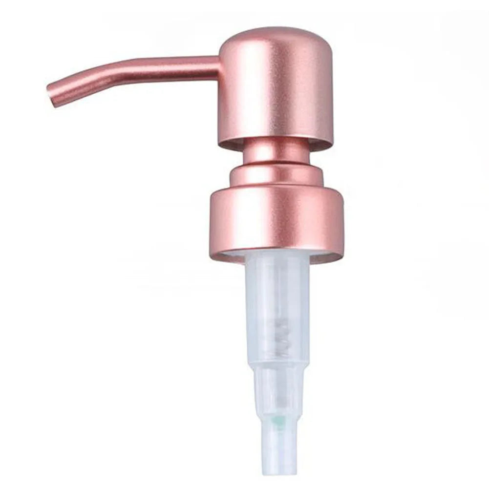 Stainless steel push dispenser head for soap lotion shampoo use pump
