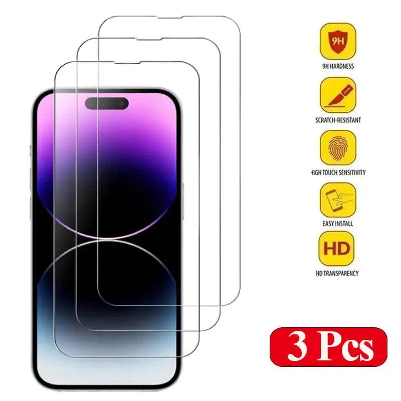 Tempered Glass for iPhone 14 Pro 15 16 17 13 12 11 pro max screen protector for iphone 15 pro mica for iphone 13 14 pro glass fabbinventora.com