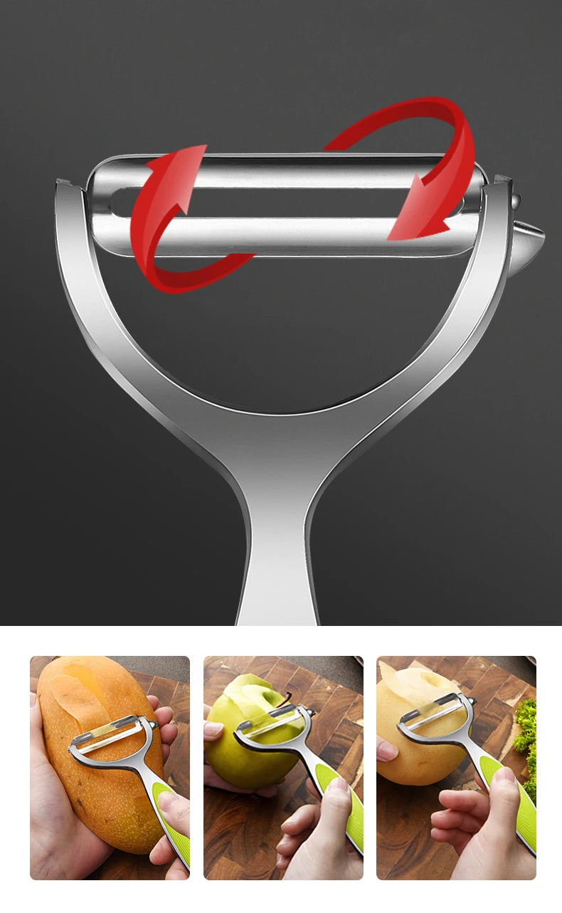 1PC Stainless Steel Vegetable Peeler Potato Peeler Multi-function Carrot Grater Fruit Tools Kitchen Accessories Cuisine Pelador fabbinventora.com