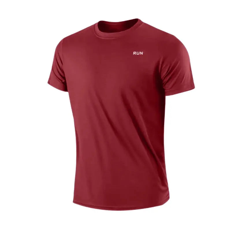 Men's Quick Dry Short Sleeve Gym Running Moisture Wicking Round Neck T-Shirt Training Exercise Gym Sport Shirt Tops Lightweight fabbinventora.com