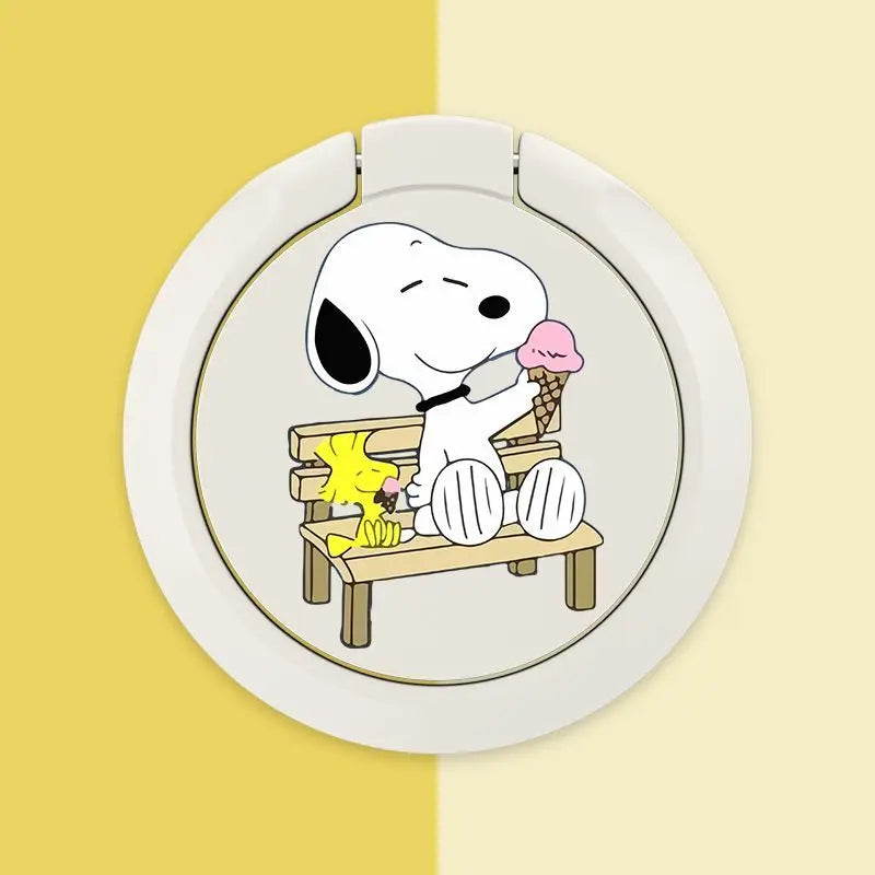 Snoopy Finger Ring Phone Holder 360° Rotation Foldable Desktop Phone Stand Grip Tok Bracket Lazy Bracket Phone Back Sticker Pad fabbinventora.com