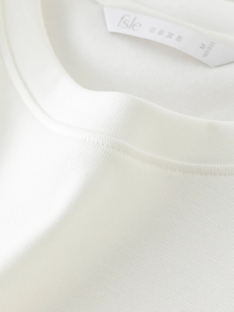 4 Colors Women Round Neck Casual Grey Summer T-Shirt Black Cotton Square Neck Short Sleeve Elastic Tees