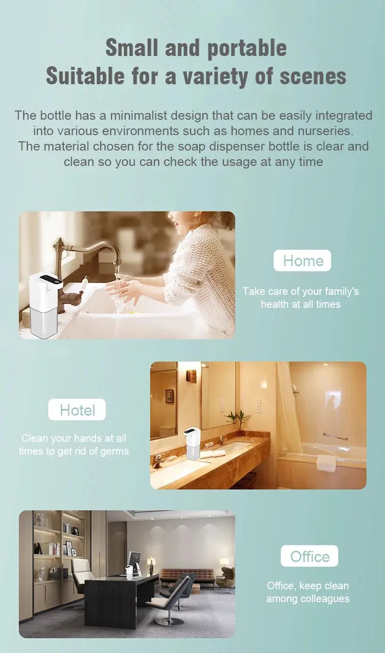Automatic Liquid Soap Dispenser Touchless Infrared Sensor Hand Free Soap Hand Sensor Dispenser Smart Foam Machine USB Charging fabbinventora.com