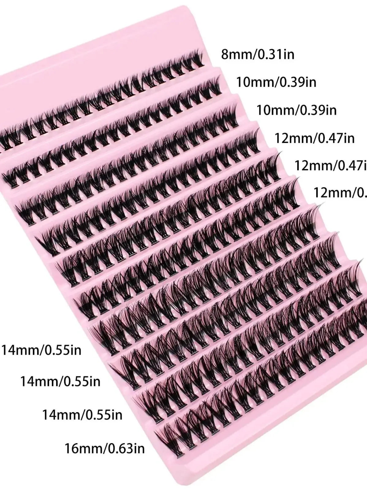 MJ Individual Lashes 8-16mm 200pcs Cluster Lashes Natural Look Mixed Tray DIY Eyelash Extension Volume Lash Clusters Eyelashes fabbinventora.com