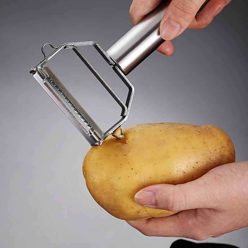 Kitchen Vegetable Peeler Stainless Steel Melon Planer Double-Head Peeler Household Multiple-Function Fruit And Vegetable Peeler fabbinventora.com