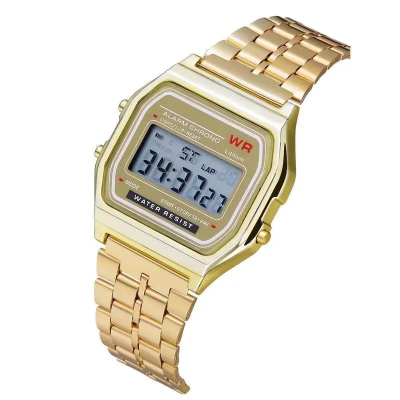 F91W Non-Waterproof Steel Band Watch For Women, Men, Business Clock, Multi-Functional LED Digital Sports Watch, Electronic Clock fabbinventora.com
