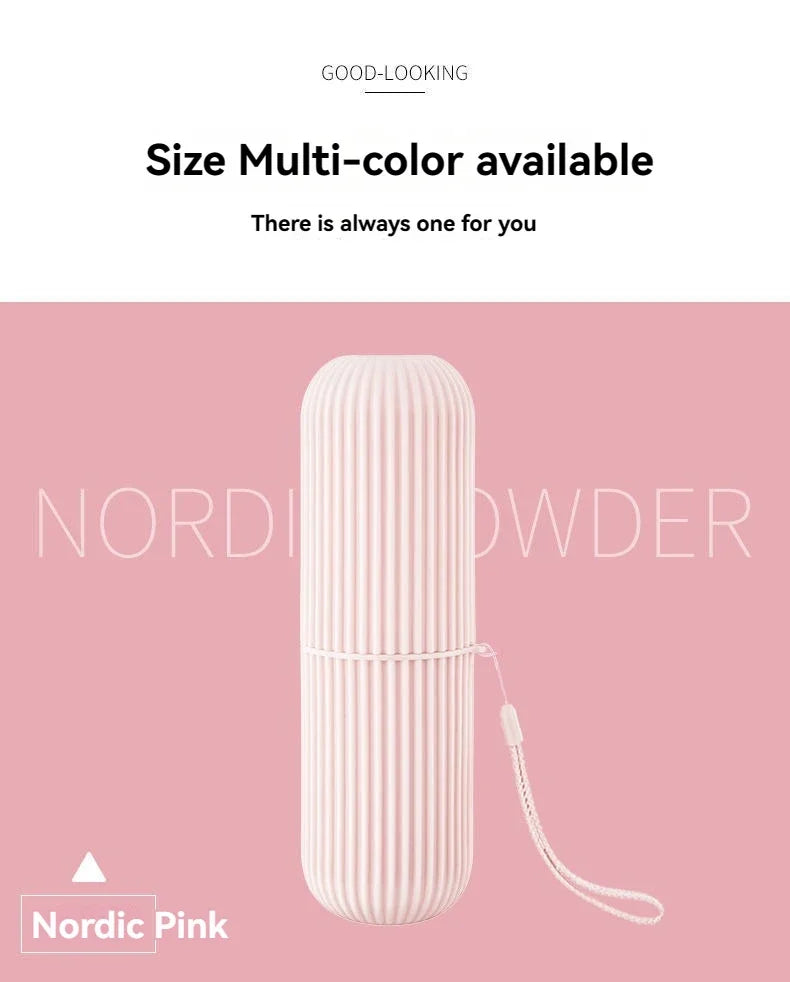 Portable toothbrush and toothpaste holder case for travel and camping use