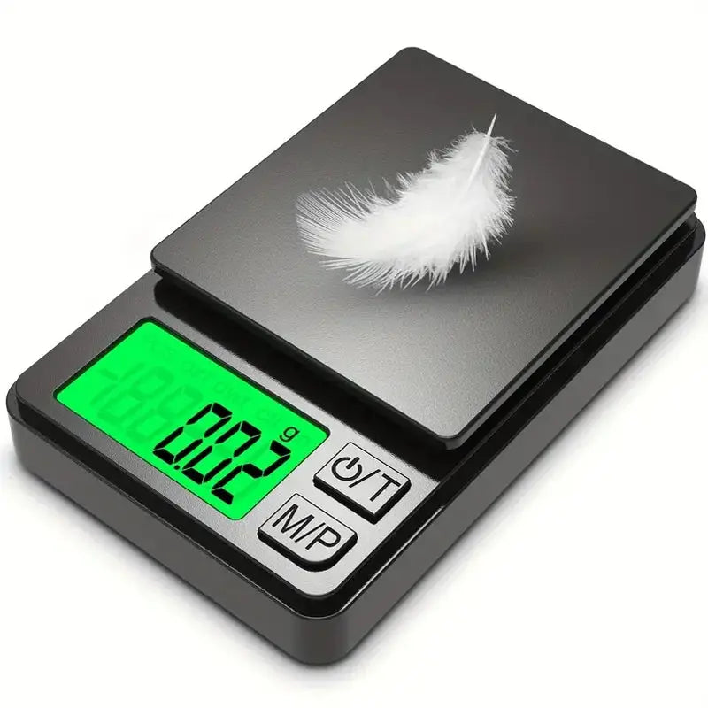 Precision Pocket Scale 1000g X 0.1g - Digital Gram, Food, Jewelry, Ounces/Grains Scale with Backlit LCD - Mini Scale for Travel fabbinventora.com