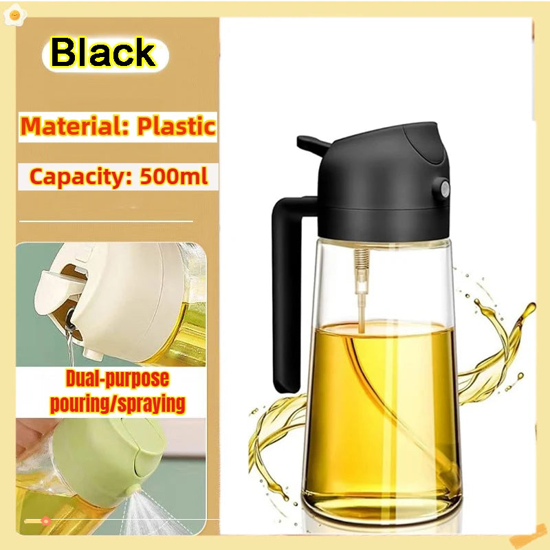 200/300/500ml Oil Spray Bottle BBQ Cooking Olive Oil Sprayer Plastic Baking Oil Spray Empty Bottle Vinegar Bottle Or  Oil brush fabbinventora.com
