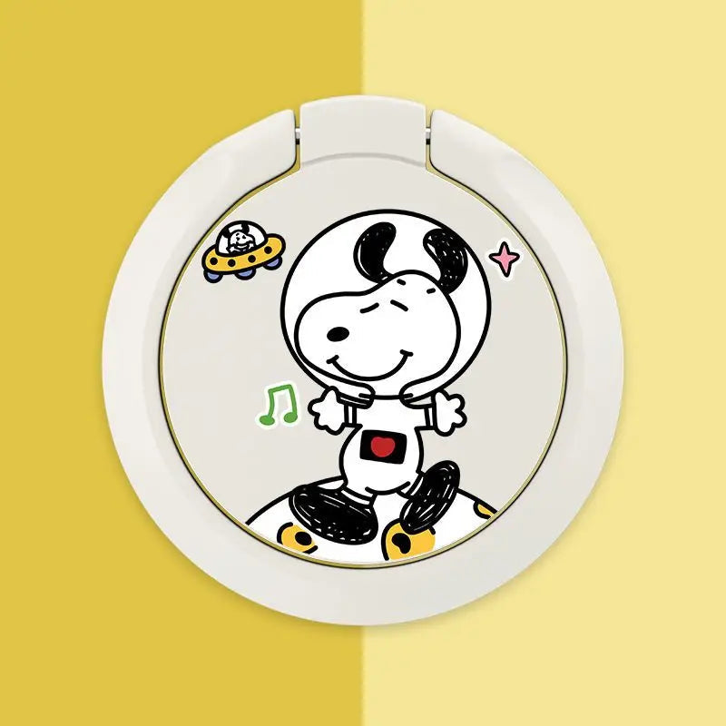 Snoopy Finger Ring Phone Holder 360° Rotation Foldable Desktop Phone Stand Grip Tok Bracket Lazy Bracket Phone Back Sticker Pad fabbinventora.com