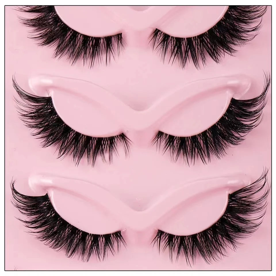 Hot Selling Makeup 5 Pairs Cat Eye Lashes Faux Eyelashes  Eye Elongated False Eyelashes fabbinventora.com