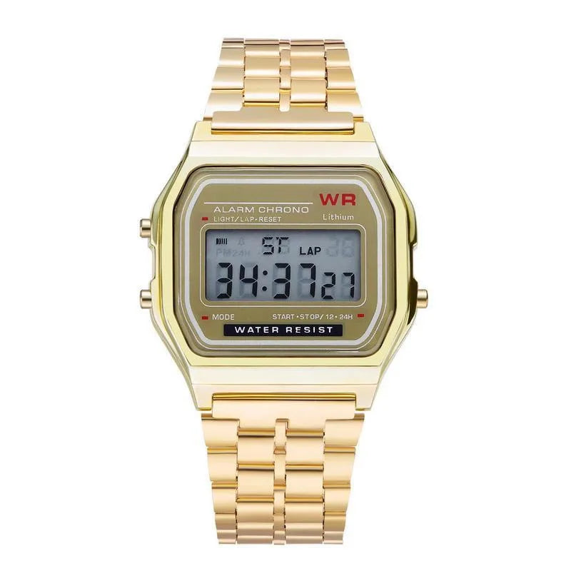 F91W Non-Waterproof Steel Band Watch For Women, Men, Business Clock, Multi-Functional LED Digital Sports Watch, Electronic Clock fabbinventora.com