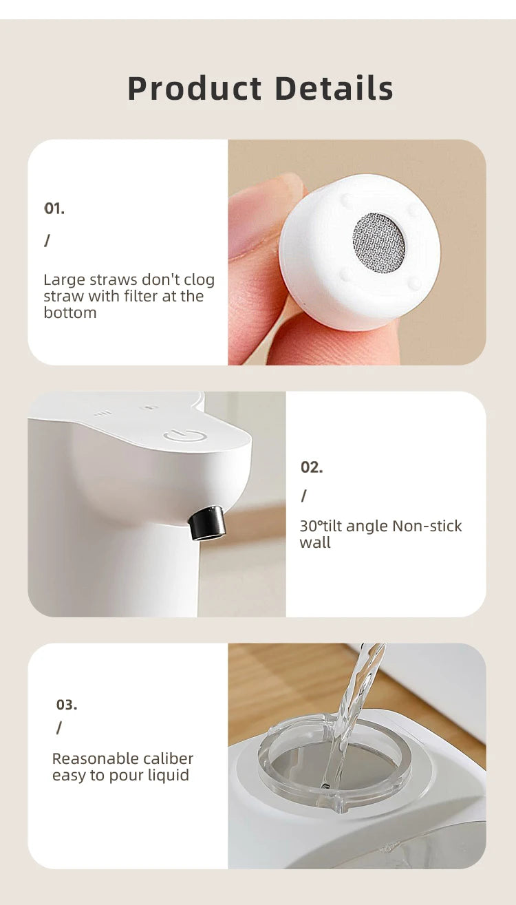 Wall mounted automatic foam soap dispenser with sensor and rechargeable battery
