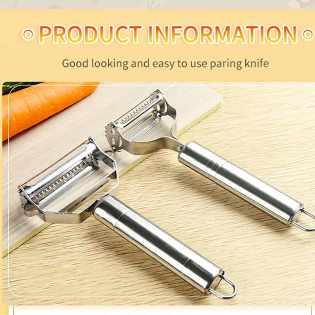 Kitchen Vegetable Peeler Stainless Steel Melon Planer Double-Head Peeler Household Multiple-Function Fruit And Vegetable Peeler fabbinventora.com