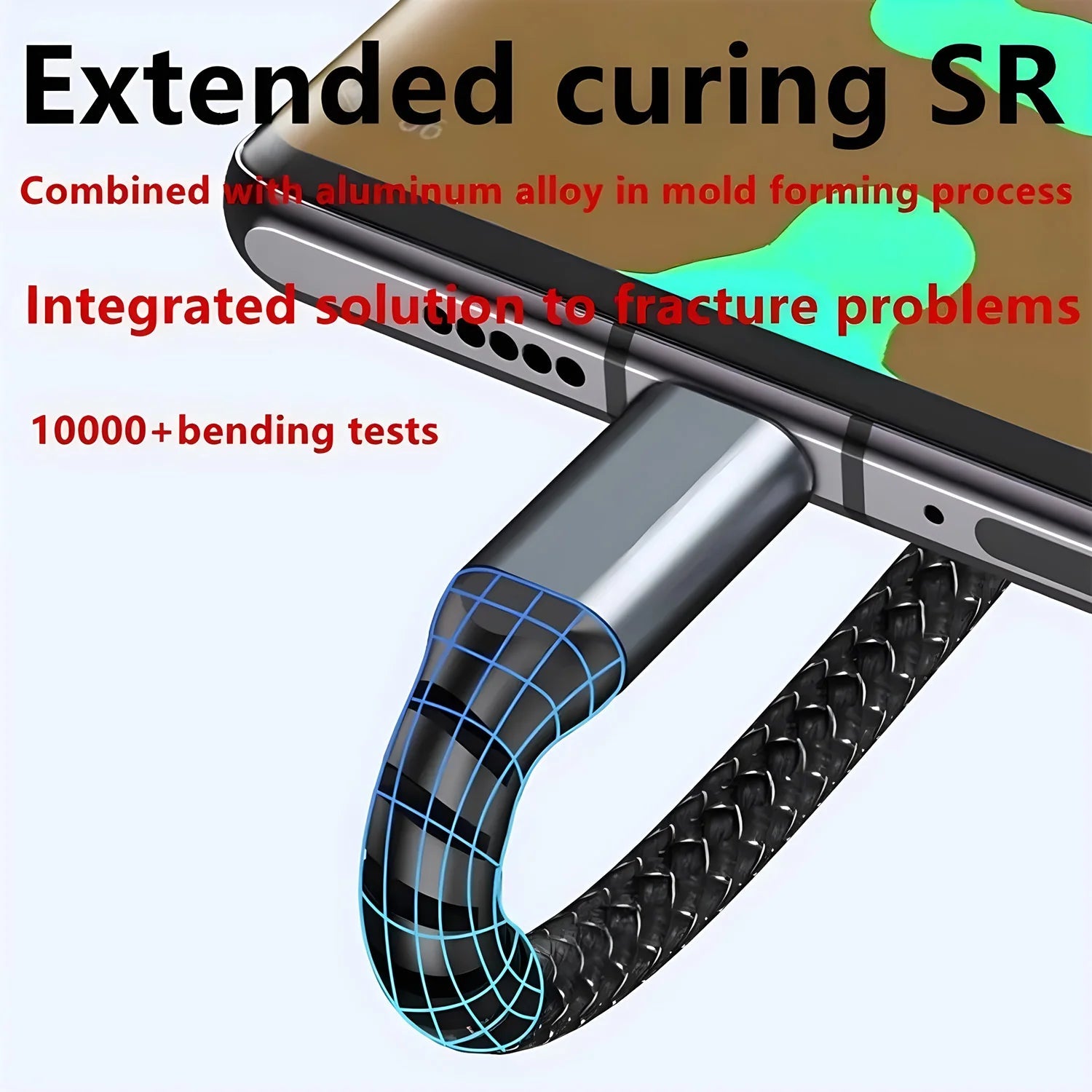 100W Fast Charging Cable Multi Charger Cable Nylon Braided Multiple USB Universal 3 in 1 Charging Cord Adapter with Type-C Micro fabbinventora.com