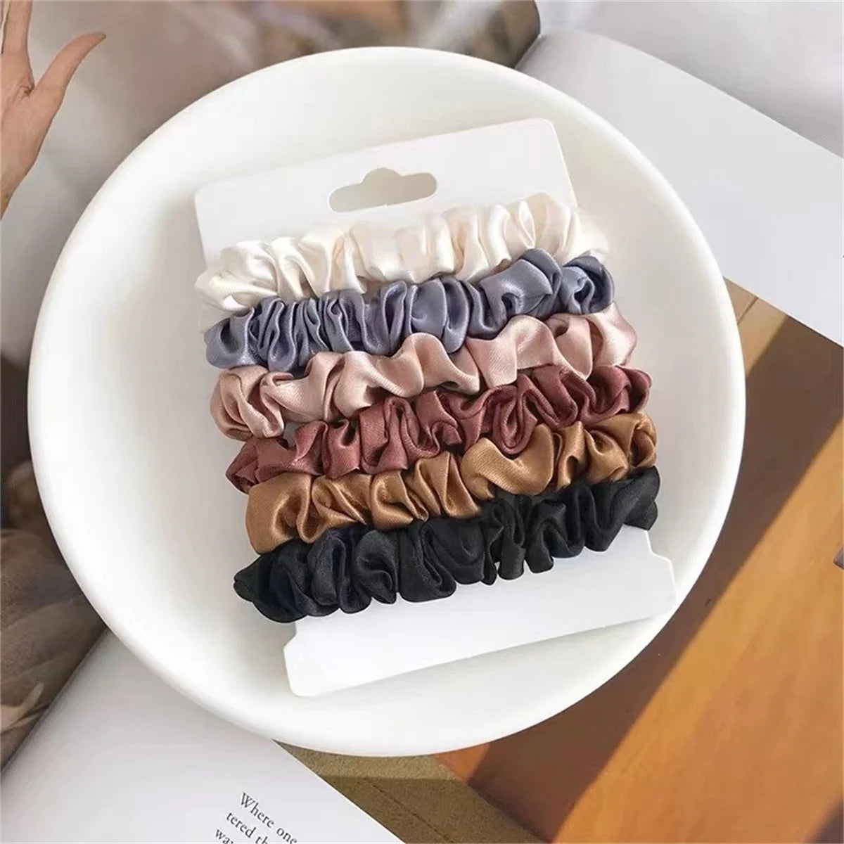 6pcs Satin Hair Scrunchies for Women - Softer Than Silk Scrunchies for Hair | Satin Scrunchies for Girls | fabbinventora.com