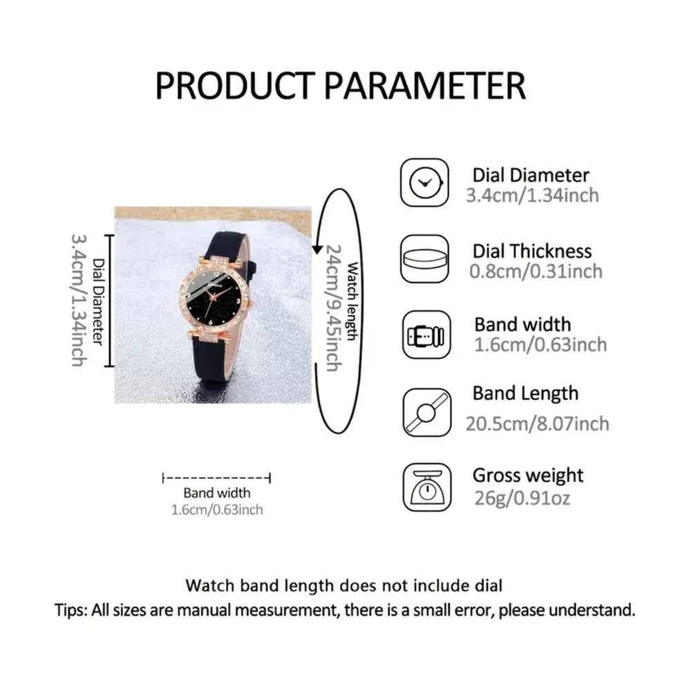 Womens Watches 5Pcs Set Luxury Rhinestone Women Fashion Elegant Wristwatch Quartz Watch For Girl WristWatch Bracelet Gift fabbinventora.com