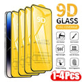 1-4PCS 9D Protective Glass For iPhone 16 15 11 12 13 14 Pro Max 15Plus Screen Protector For iPhone XR X XS MAX Tempered Glass fabbinventora.com