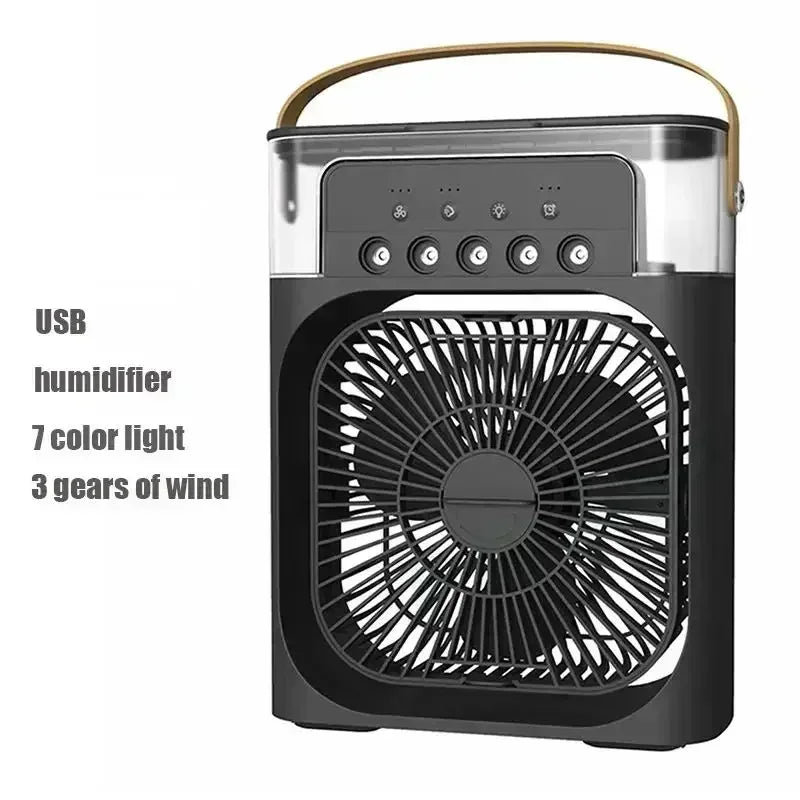New 3 In 1 Fan AIr Conditioner Household Mini Air Cooler LED Night Light Portable Humidifier Air Adjustment Fan Office Home Fan fabbinventora.com