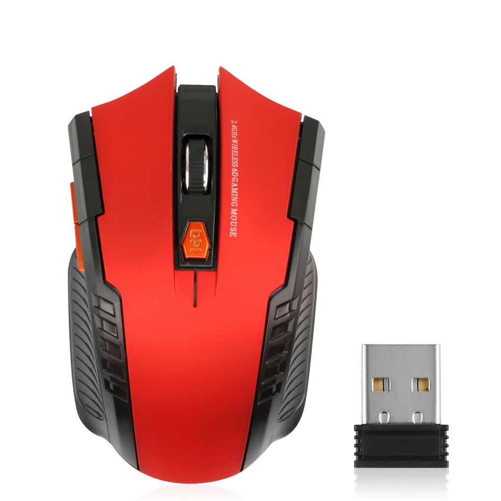 2.4G Wireless Mouse 1600DPI Optical Mouse Gamer for Computer 6 Buttons Wireless Mice with USB Receiver for PC Laptop Accessories fabbinventora.com