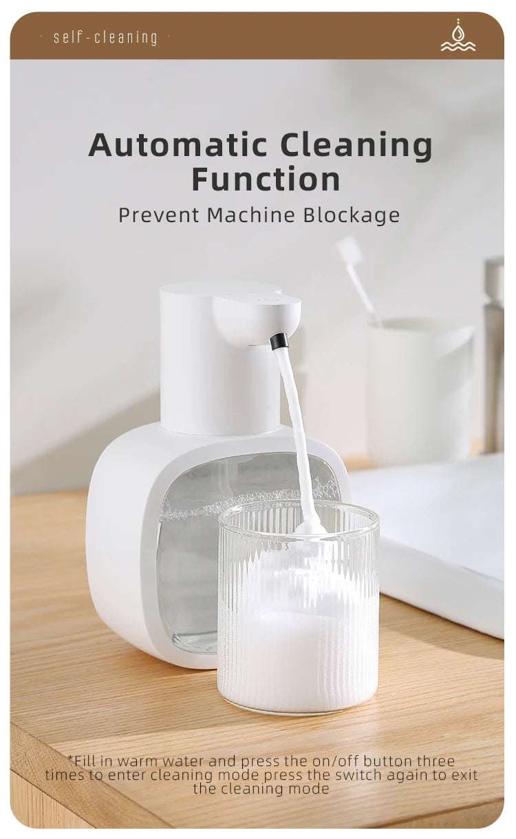 Wall mounted automatic foam soap dispenser with sensor and rechargeable battery