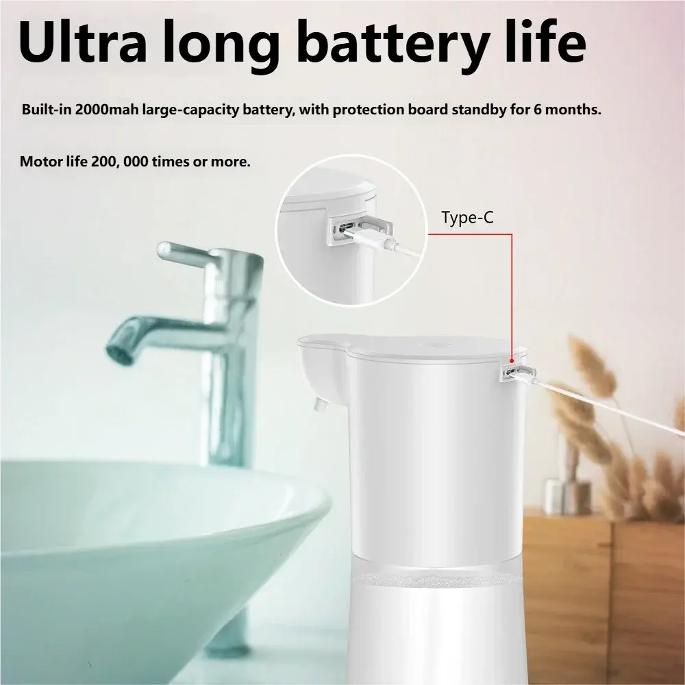 HOMEFISH Smart Sensor Automatic Soap Dispenser 350ml USB Charging Contactless Soap Foam Dispenser Hand Sanitizer Machine fabbinventora.com