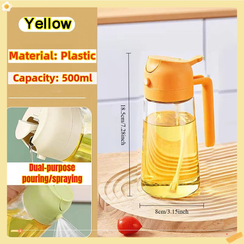 200/300/500ml Oil Spray Bottle BBQ Cooking Olive Oil Sprayer Plastic Baking Oil Spray Empty Bottle Vinegar Bottle Or  Oil brush fabbinventora.com