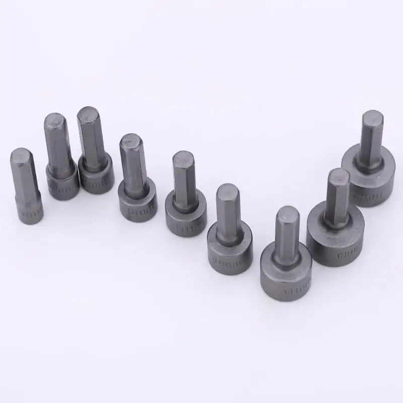 9pcs/set 5mm-13mm Hex Sockets Sleeve Nozzles Nut Driver Set Screwdriver Set Schroevendraaier Set Bits Sets Tools Socket Wrenches fabbinventora.com