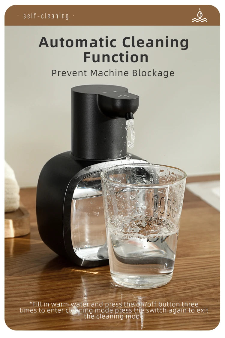 New Wall Mounted Automatic Soap Dispenser Foam Smart Hand Washing Machine 500ml Liquid Rechargeable Bathroom Induction Sensor fabbinventora.com