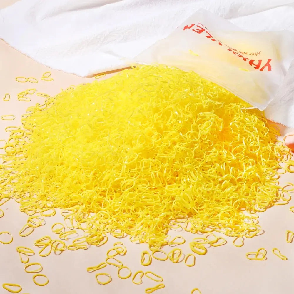 500/1000/2000pcs Girls Colourful Disposable Rubber Band Hair Ties Headband Children Ponytail Holder Bands Kids Hair Accessories fabbinventora.com