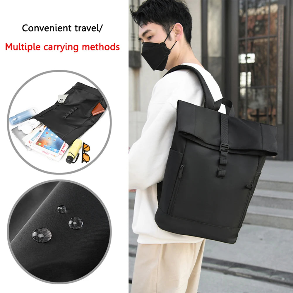 Men waterproof laptop backpack with large capacity for travel school and work